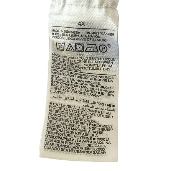 Old Navy Sun Dress Blue White Gingham Plaid Cottagecore Womens Plus Size 4X - Picture 5 of 6